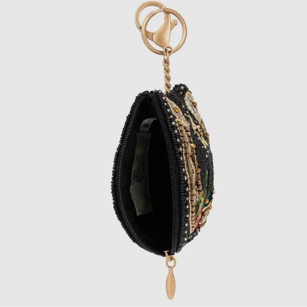 Mary Frances Black Beaded Horseshoe Keychain Purse - Picture 4 of 6